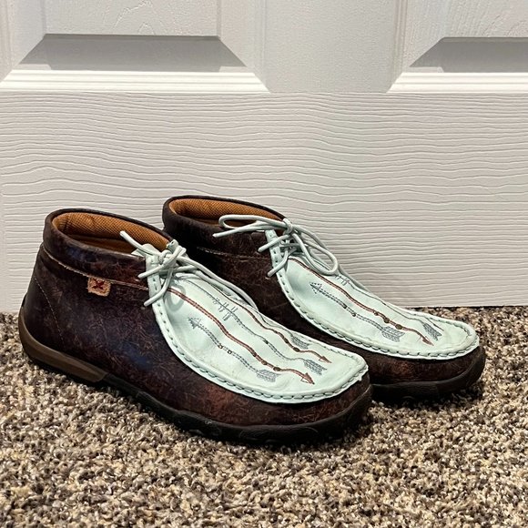 Limited Edition Twisted X Moccasins - Turquoise + Arrows (11) - Picture 1 of 7